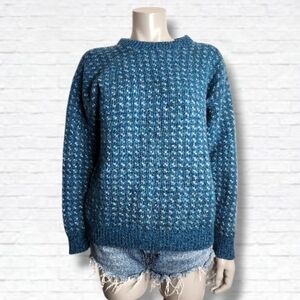 Vintage "ALPS Fine Women's Apparel" Blue Wool Crewneck Sweater Size S
